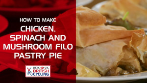 Chicken Spinach and Mushroom Filo Pastry Pie