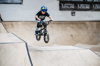 BMX freestyle kid mid jump