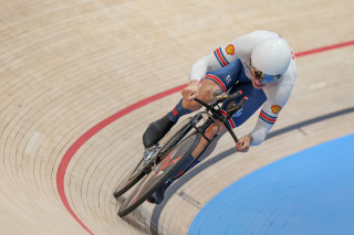 Joe Truman in the men's kilo at the 2024 UCI Tissot Track World Championships