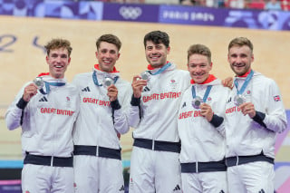 Men's team pursuit win the silver medal at the Paris 2024 Olympic Games