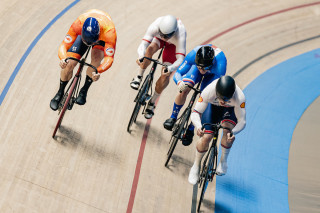 Lyall Craig in the men's keirin  at the 2025 UEC Track Elite European Championships
