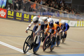 Rhian Edmunds  in the women's s keirin  at the 2025 UEC Track Elite European Championships