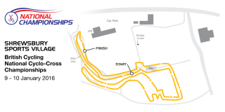 British Cycling National Cyclo-cross Championships 2016 course map