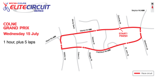 2015 British Cycling Elite Circuit Series - Colne Grand Prix course map