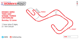 2016 Essex Giro Two-Day stage three map